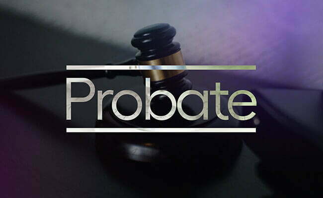 Probate written on dark background