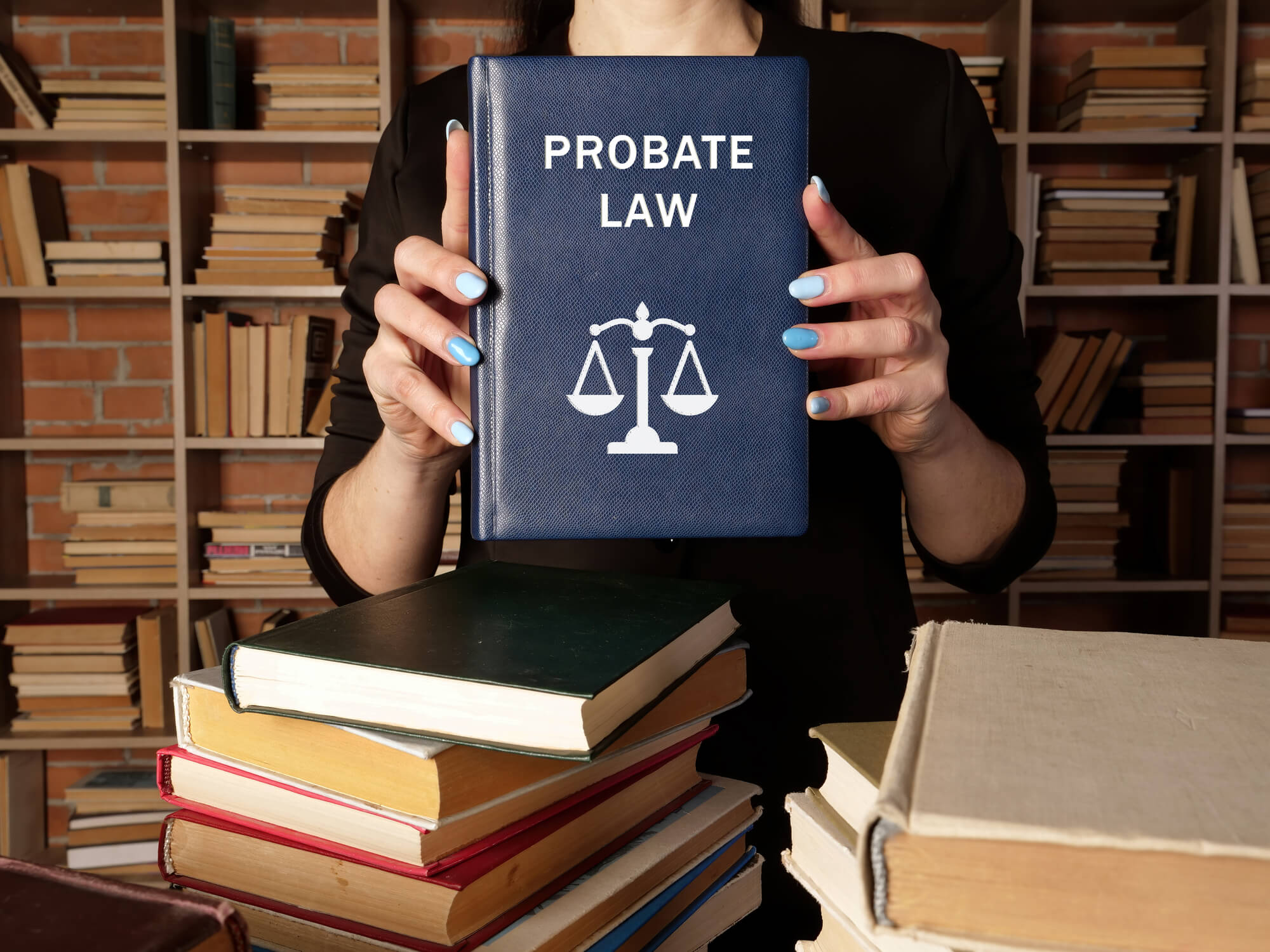 Lady holding a probate book